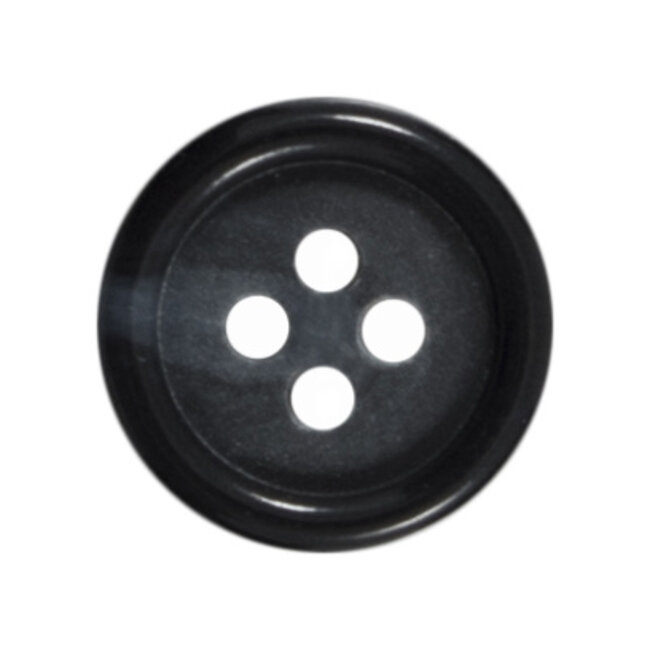 Milward Knopen 15 mm Zwart  5 stuks