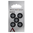 Milward Knopen 15 mm Zwart  5 stuks