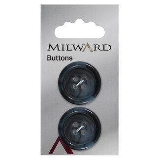 Milward Knopen 25 mm Blauw  2 stuks