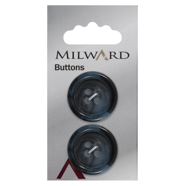Milward Knopen 25 mm Blauw  2 stuks