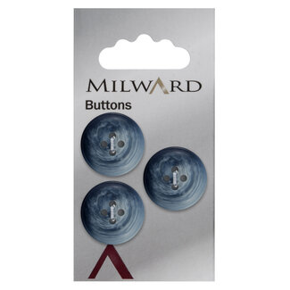 Milward Knopen 20 mm Blauw  3 stuks
