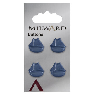Milward Knopen 14 mm Blauw  4 stuks