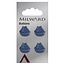 Milward Knopen 14 mm Blauw  4 stuks