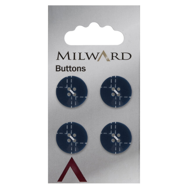 Milward Knopen 15 mm Blauw  4 stuks