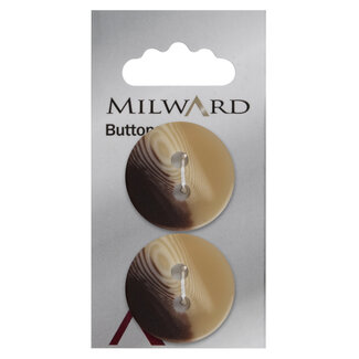 Milward Knöpfe 27 mm Creme/Beige 2 Stück