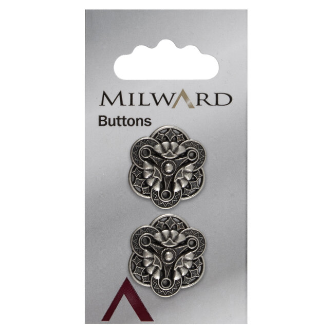Milward Knopen 22 mm Zilver 2 stuks