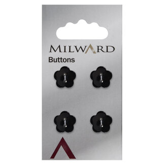 Milward Knopen 13 mm Zwart 4 stuks