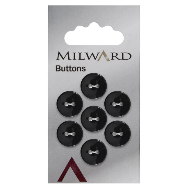 Milward Knopen 13 mm Zwart 7 stuks
