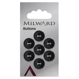 Milward Knopen 13 mm Zwart 7 stuks