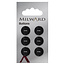 Milward Knopen 13 mm Zwart 6 stuks