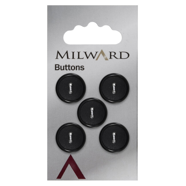 Milward Knopen 16 mm Zwart 5 stuks