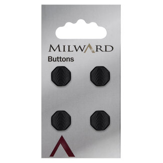 Milward Knopen 12 mm Zwart 4 stuks