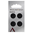 Milward Knopen 15 mm Zwart 4 stuks