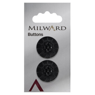 Milward Knöpfe 22 mm Schwarz 2 Stück