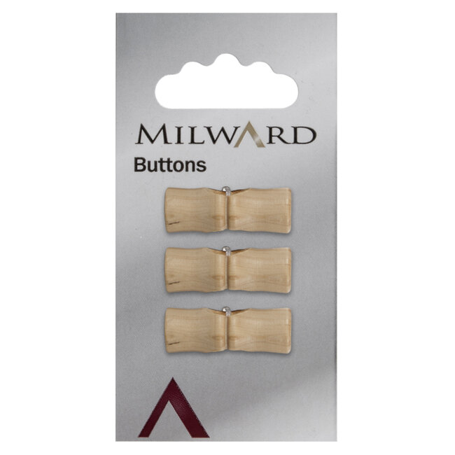 Milward Knopen 25 mm Hout 3 stuks