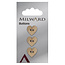 Milward Knopen 15 mm Hout 3  stuks