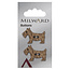 Milward Knöpfe 30 mm Holz 2 Stück