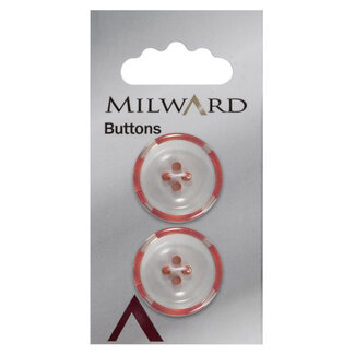 Milward Knopen 22 mm Rood 2 stuks