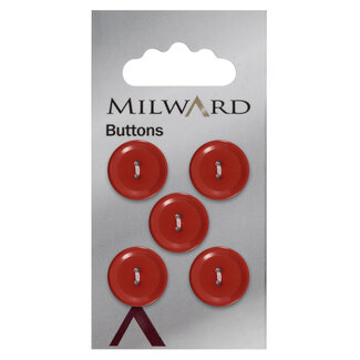 Milward Knopen 15 mm Rood 5 stuks
