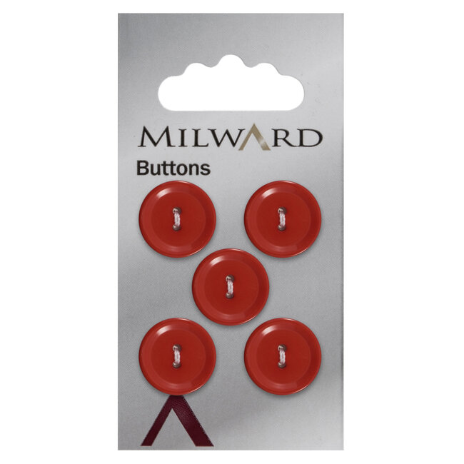 Milward Knopen 15 mm Rood 5 stuks