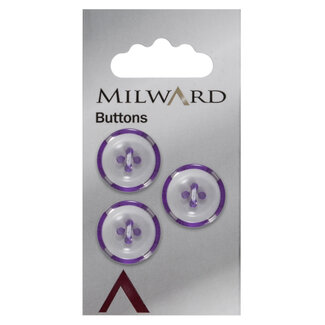 Milward Knopen 17 mm Paars 3 stuks
