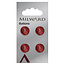 Milward Knopen 12 mm Rood 4 stuks