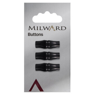 Milward Knopen 25 mm Zwart 3 stuks