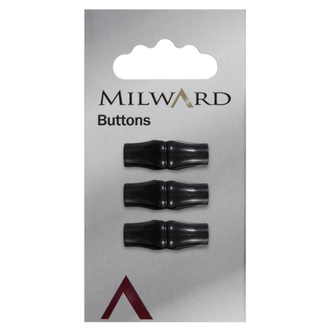 Milward Knopen 25 mm Zwart 3 stuks
