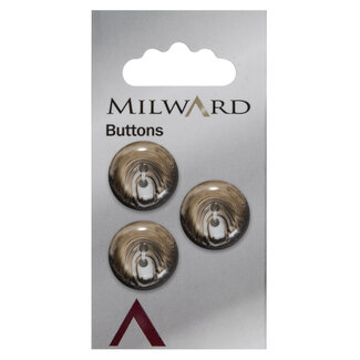 Milward Knopen 17 mm Bruin 3 stuks