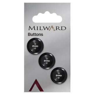 Milward Knopen 22 mm Zwarte 3 stuks