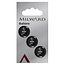Milward Knöpfe 22 mm Schwarz 3 Stück