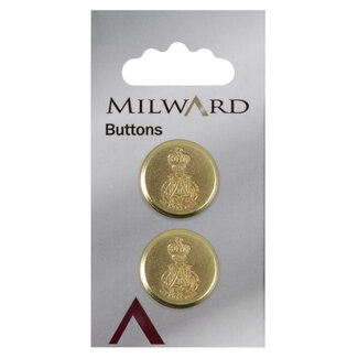 Milward Knopen 21 mm Goud 2 stuks