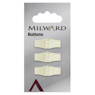 Milward Knopen 25 mm Wit  2 stuks