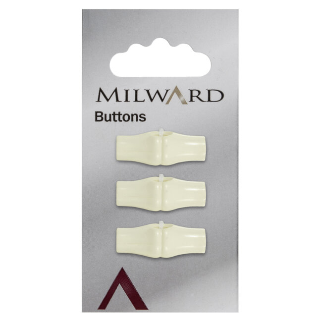 Milward Knopen 25 mm Wit  2 stuks