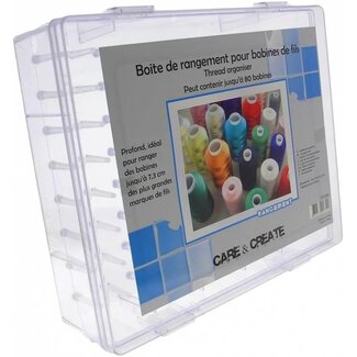Huismerk Stevige Garenbox geschikt voor 80 rollen met een maximale breedte van 73 mm