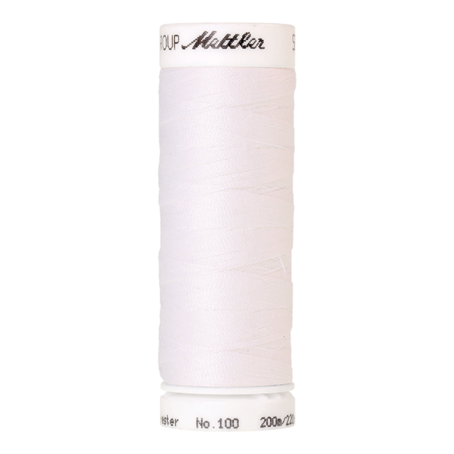 Mettler Seralon 200 meter polyester garen Wit
