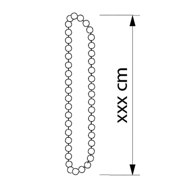 Huismerk Rolgordijn ketting metaal eindloos