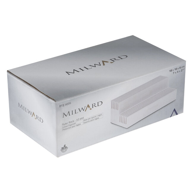 Milward Liniaalrek met 10 sleuven in de kleur Wit