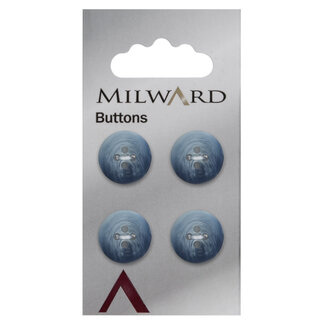 Milward Knopen 15 mm Blauw 4 stuks