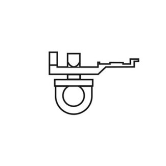 Büsche Endstopper 'ANTI SLIP' mit Abdeckplatte für Aussparung für Gardinenstange