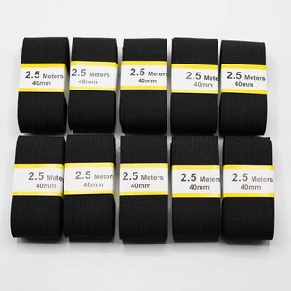 Qjutie Band Elastiek 40 MM Zwart