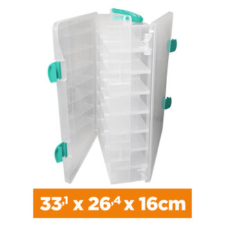 Huismerk Doppelseitige Garnbox mit Fächern