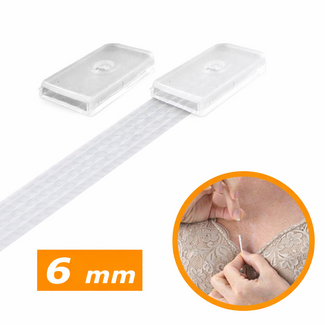 Huismerk Endkappe Korsettband (Boning) weiß für 7, 9 und 11 mm