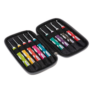 Milward Häkelnadel-Set im Etui mit Reißverschluss: Softgrip: 16,5 cm x 2,00 - 6,00 mm: Packung mit 9 Stück