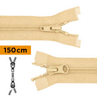 Spiraal Rits dubbel deelbaar 150 cm