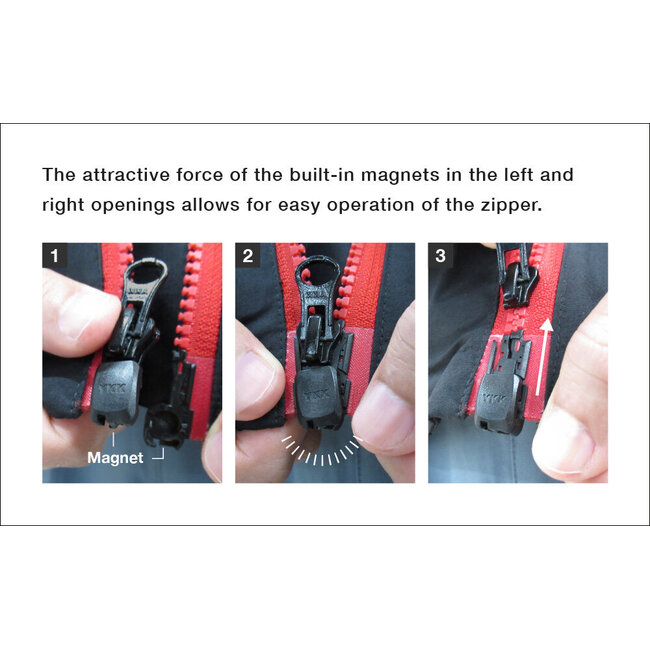 YKK 80 cm Zwarte Deelbare Bloktand rits met Magneet (ideaal voor mensen met een beperking)