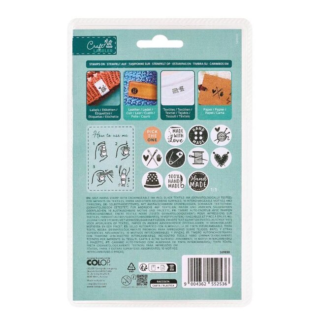 COLOP Craft Labeler Textilstempel-Set