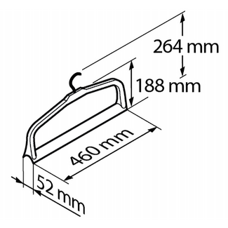 Huismerk Gardinenbügel Schwarz