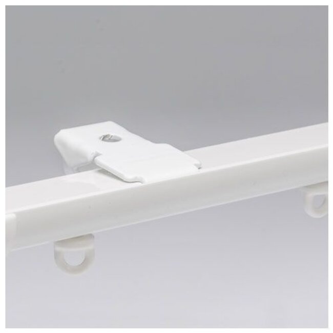 Huismerk Klick-Deckenhalterung für U-Schienen Gardinenstange – Weiß / Schwarz