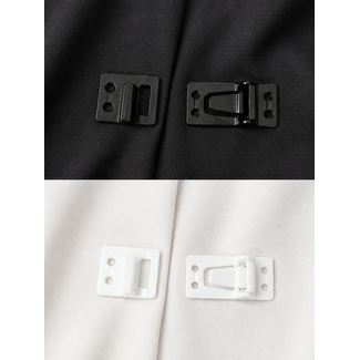 Plastic Bondhaak Wit & Zwart – Stevige Sluiting voor Kleding en Badmode